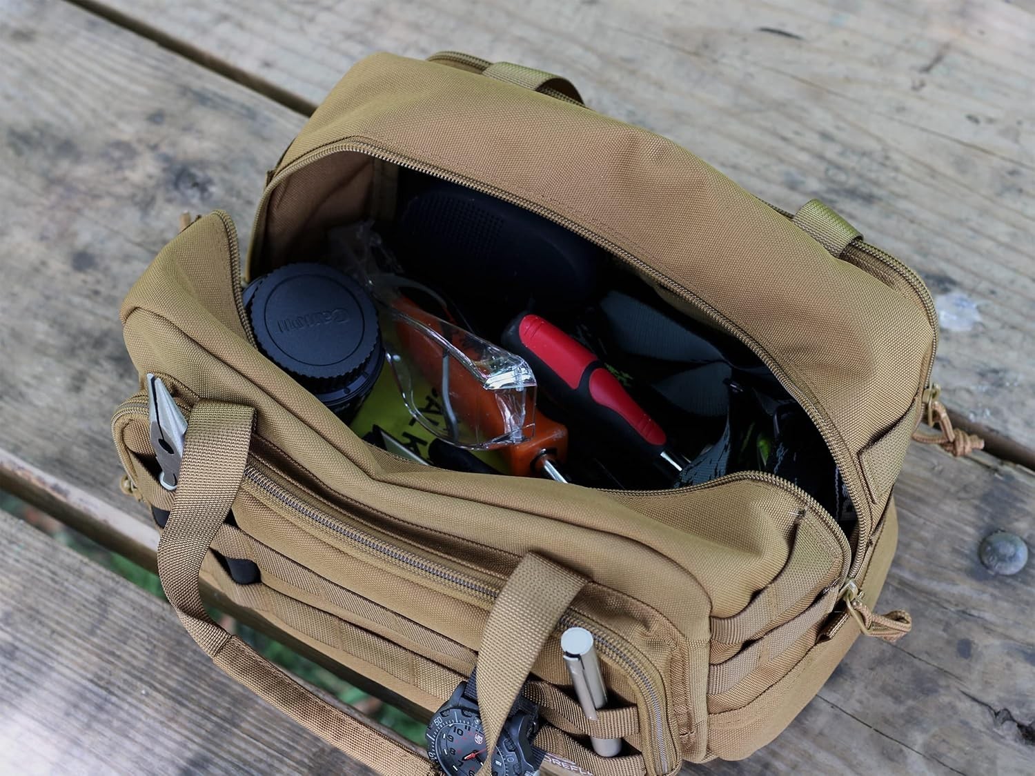 12-Inch Heavy-Duty Tool Bag – Versatile EDC Gear for Mechanics and Builders