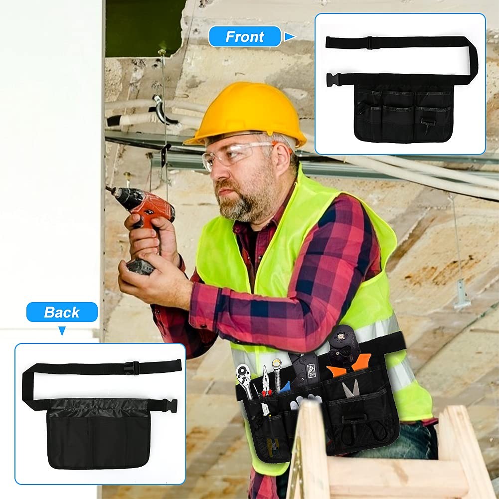 Number-one Gardening Tool Waist Bag Belt, Adjustable Garden Canvas M, Black