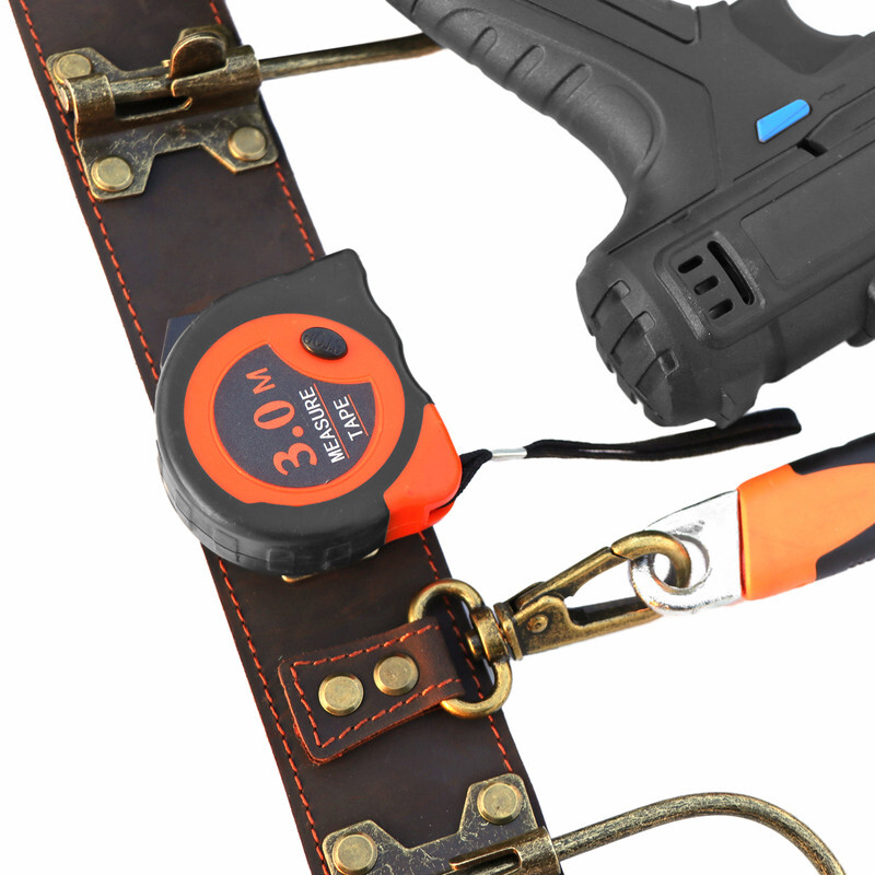 TOURBON Leather Workshop Tool Belt Heavy Duty for Hammer/Axe/Drill/Tape Measure