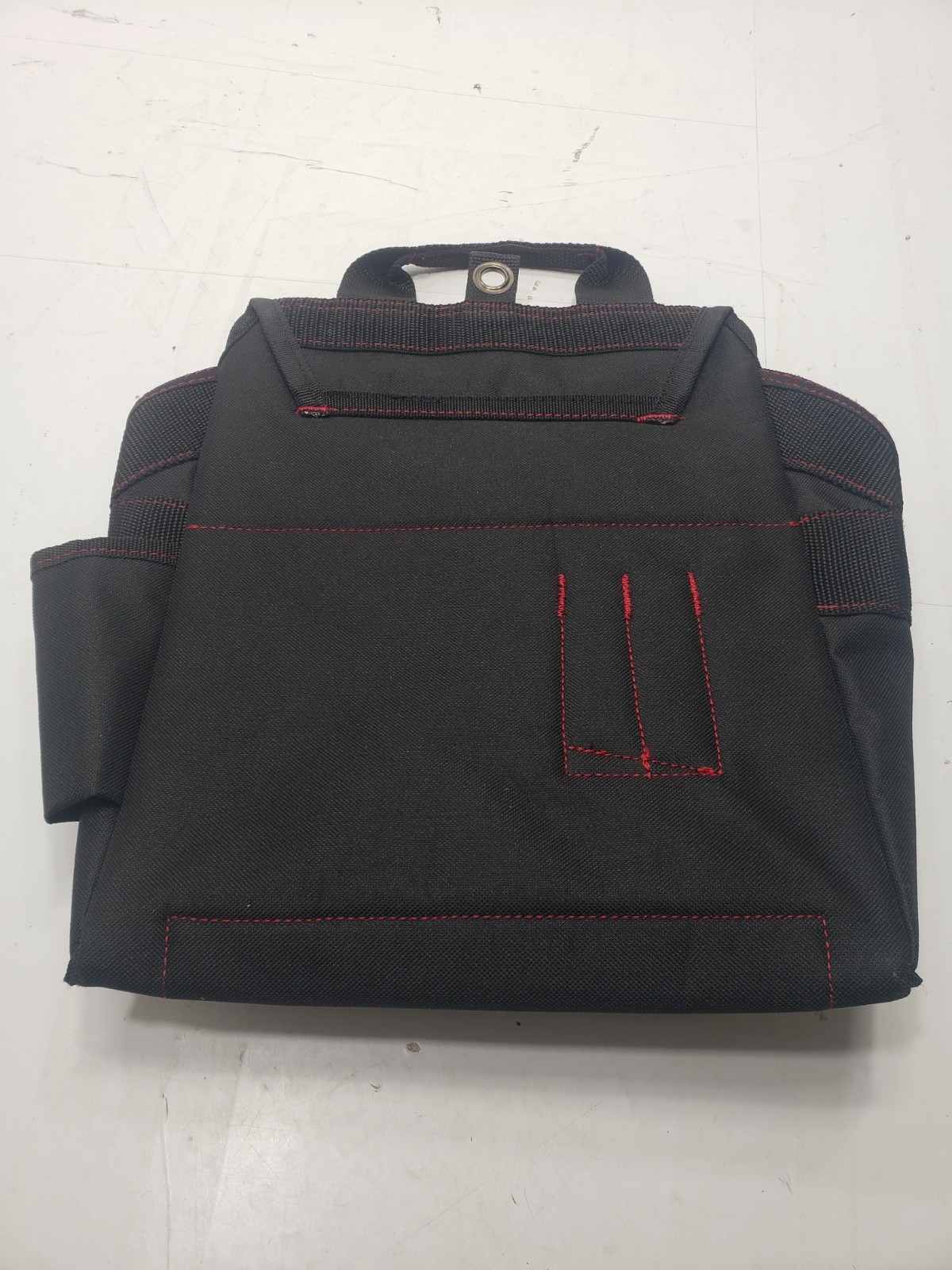 Fortress 13” Black & Grey W/Red Stitching Accents 7 Pocket Tool Pouch NWOT