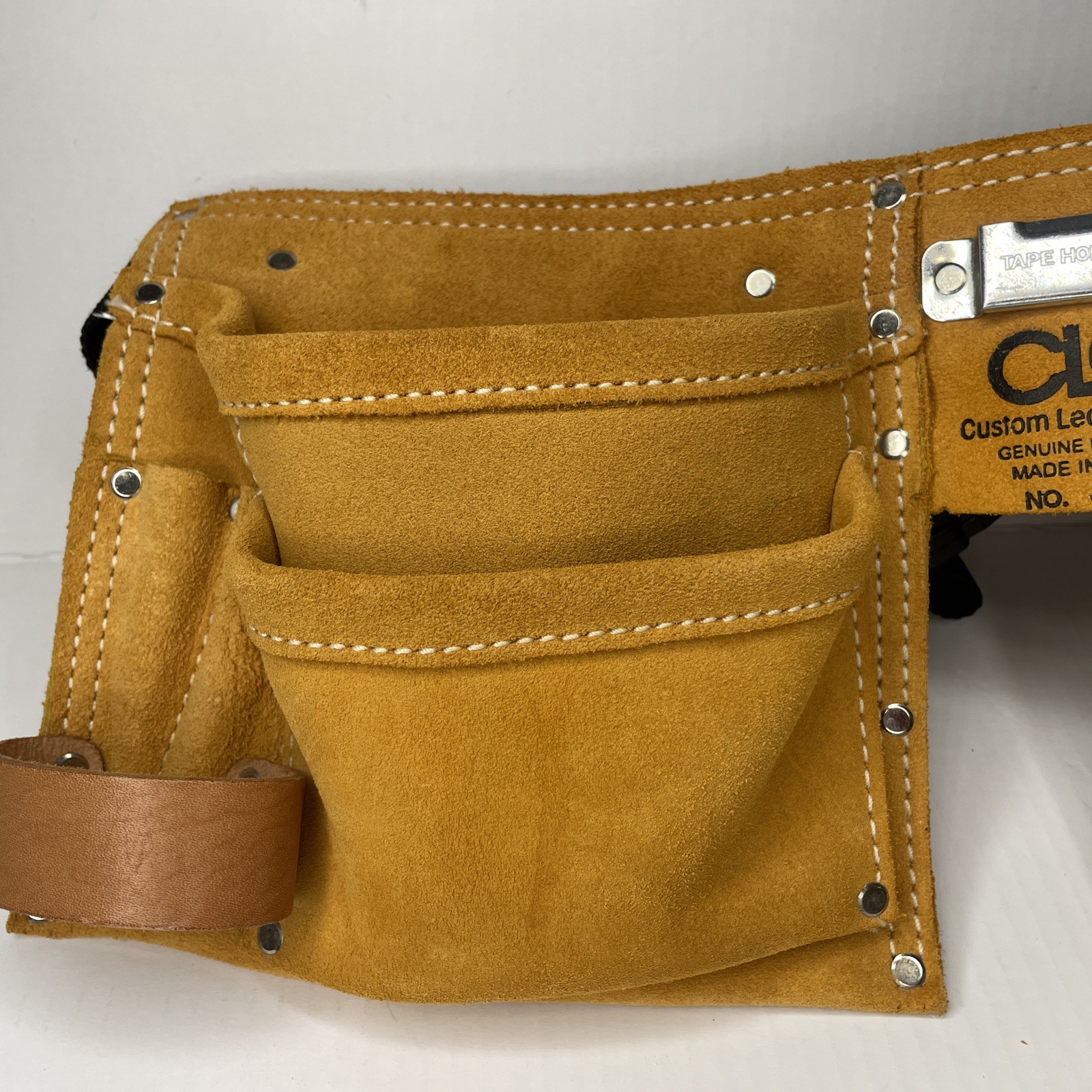 Custom Leather Tool Belt, No 370×2, Adjustable, Preowned Not Used