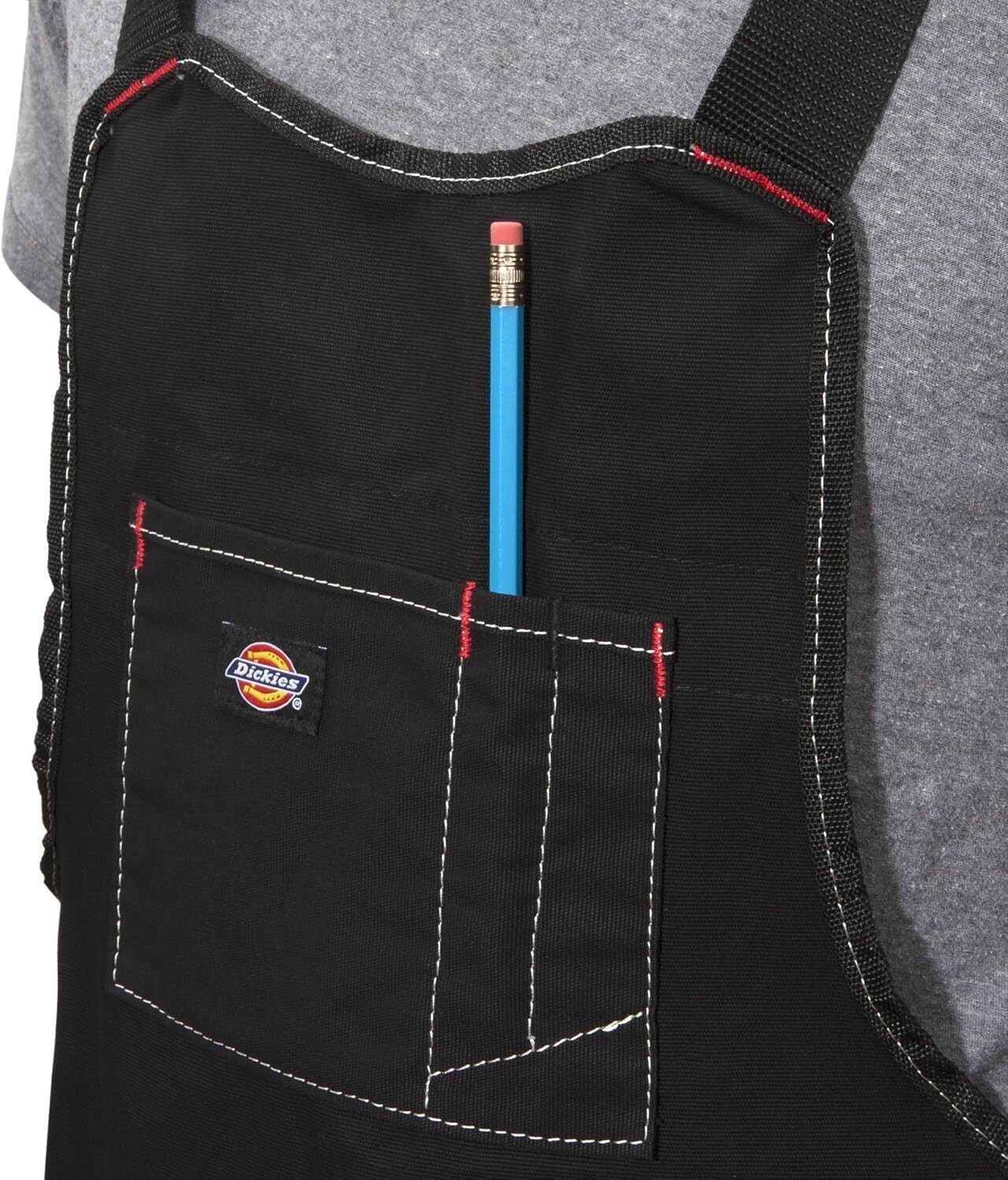 Dickies Black 16 Pocket Bib-Style Carpenter’s Craftsmen’s Apron Tool Belt 57081