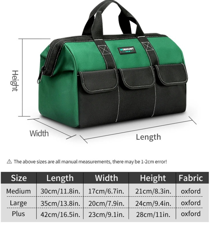 1pc Large Capacity Oxford Cloth Tool Bag Wear-Resistant Portable Organizer – NEW