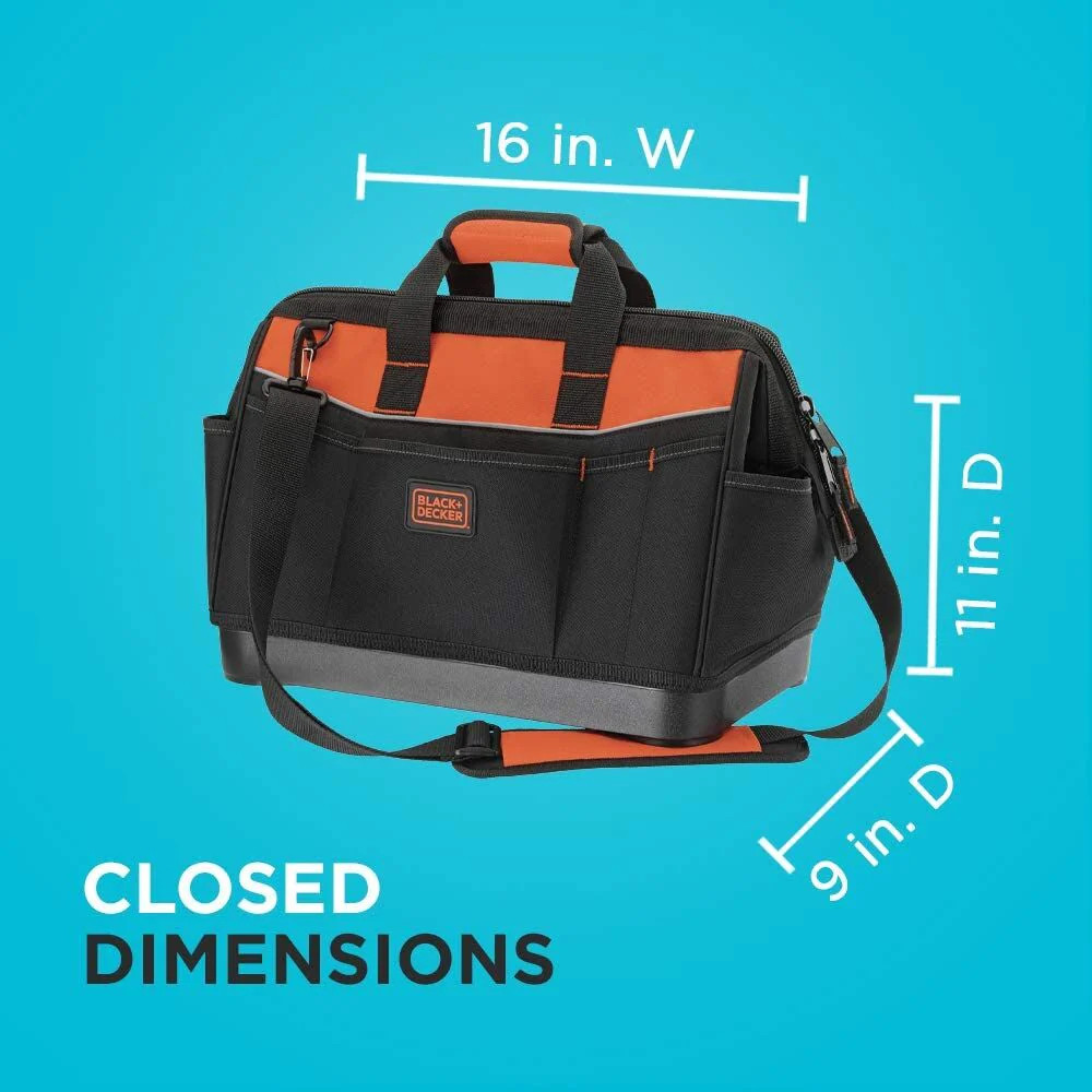 BLACK+DECKER Tool Bag, 16-Inch – BDST500002APB