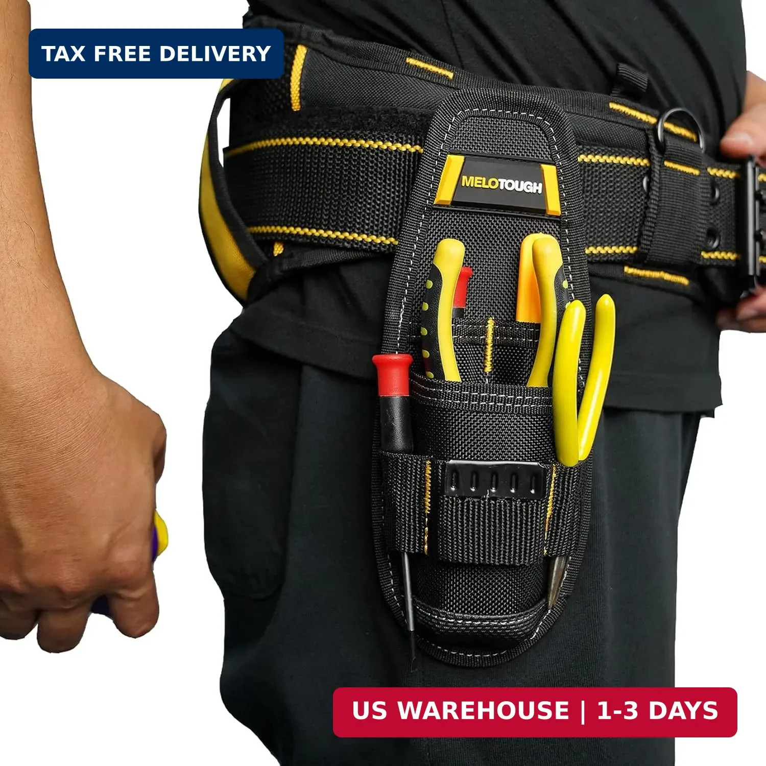 Small Tool Holder, Min Work Organizer Tool Pouch and Knife Holder with Snap Clip