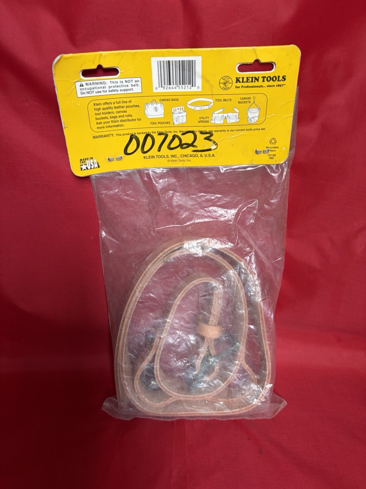 NEW Klein Tools 5207L Electrician’s Leather Tool Belt Size Large 38″ – 46″