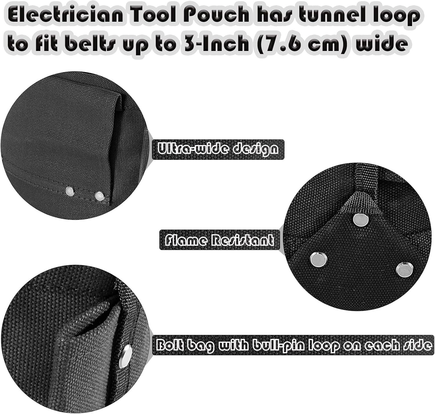 1 Pack Black Flame Retardant Tool Kit With Replacement Probe Tip Hole