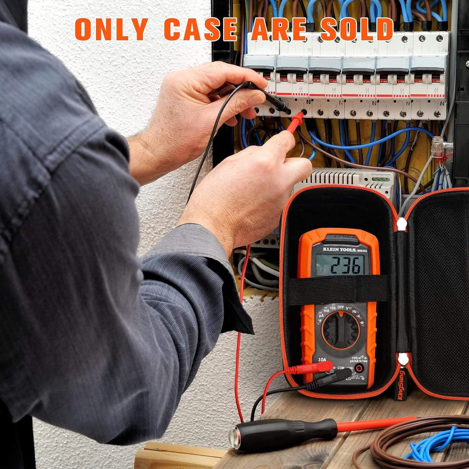 Hard Caser Bundle with Magnetic Hanger Strap Replacement for Klein Tools MM400/