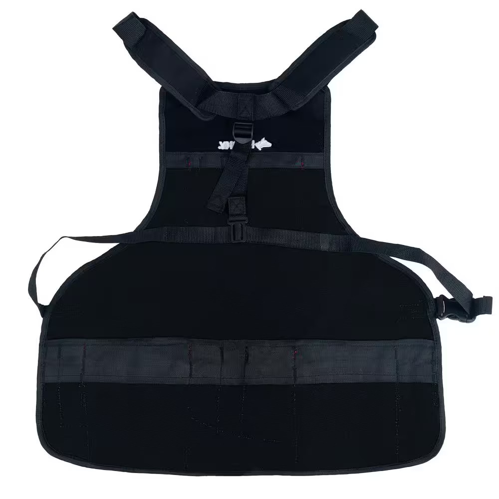 Husky 23 In. 16-Pocket Black Canvas Bib Tool Work Apron