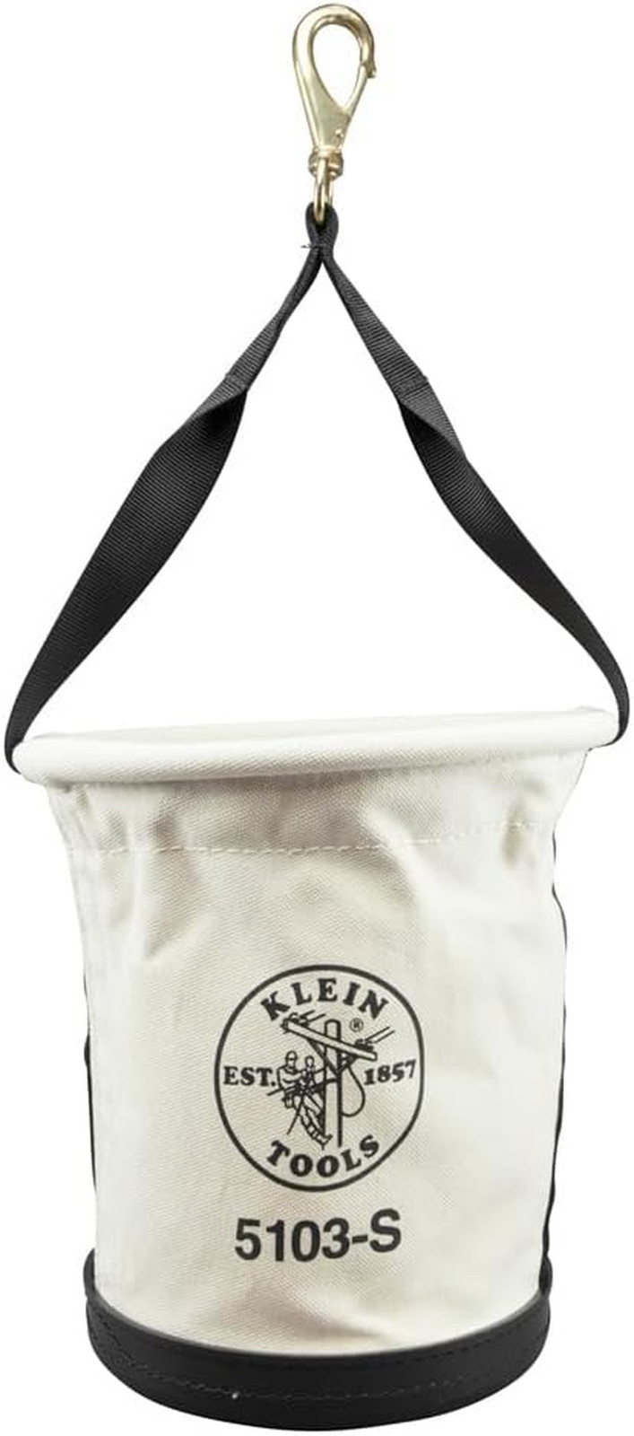 Heavy Duty Canvas Tapered Wall Bucket Utility Web Handle Rope Lineman Tool