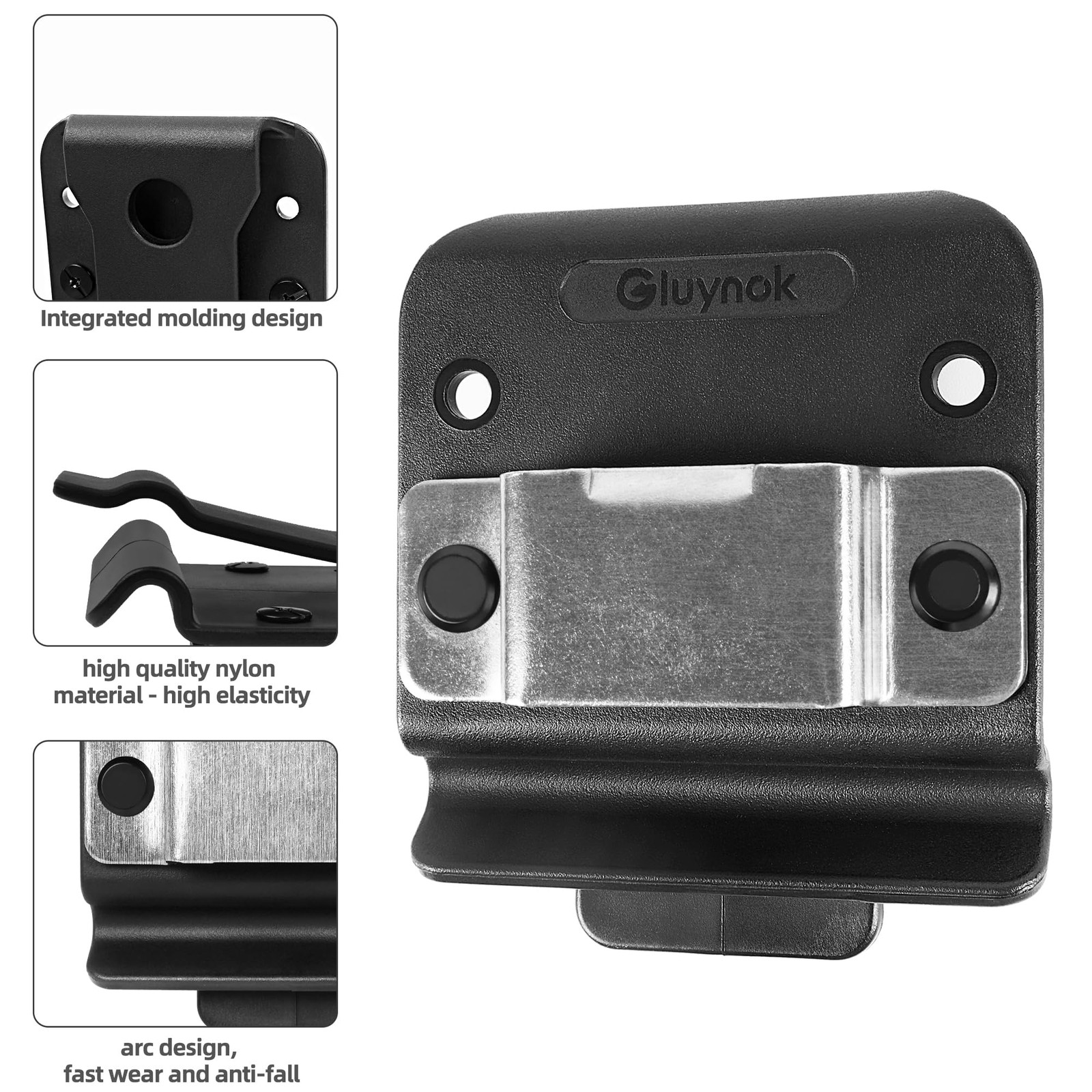 Tape Measure Holder，Drill Holder for Tool Belt-Simple Hook Holster black
