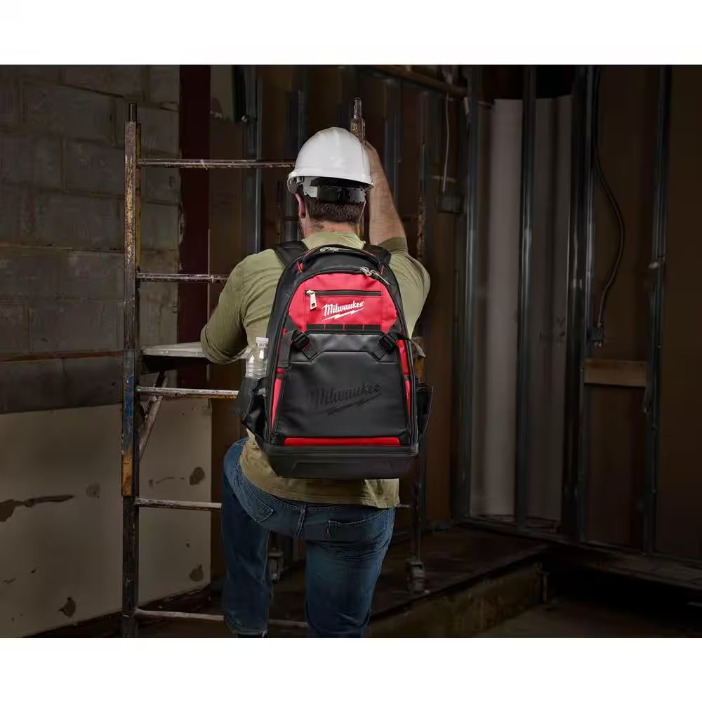 NEW Durable Milwaukee 10in Jobsite Backpack with 12in Zipper Tool Bag 3-PACK