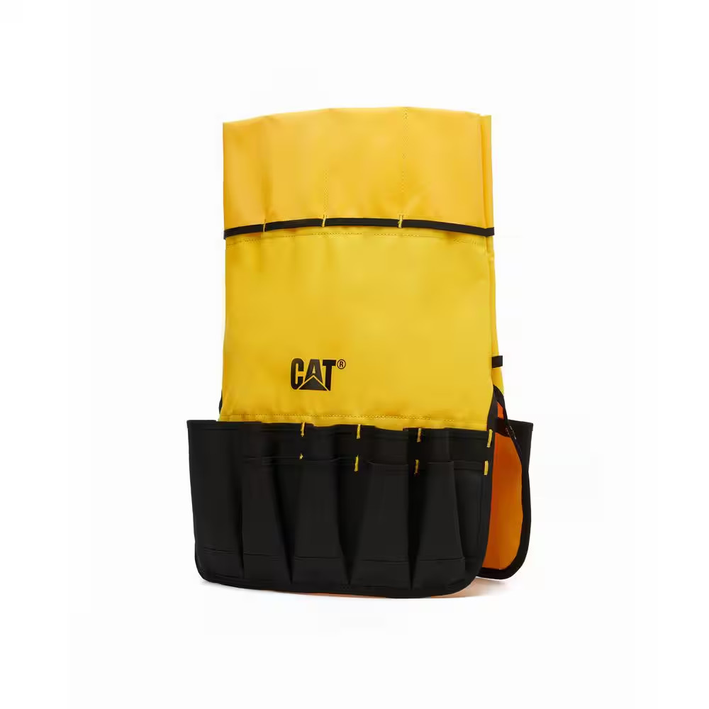Tool Storage, 18 In., 26 Pockets , Black and Yellow, 600-D Polyester ,Bucket Org