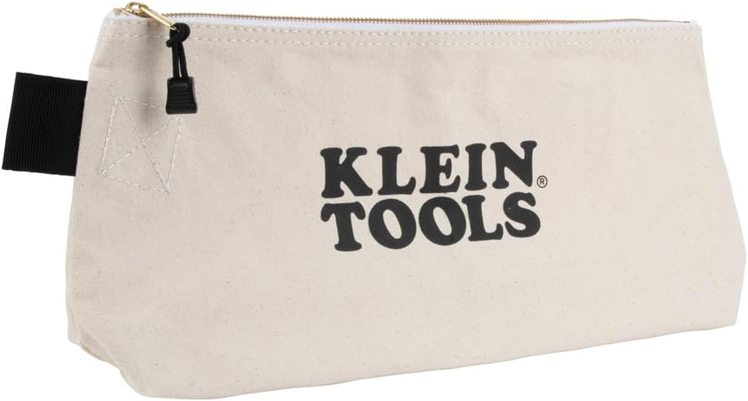 KLEIN TOOLS 62042 16-Inch Zipper Bag, Extra Long, No. 10 Canvas, Heavy Duty Tool