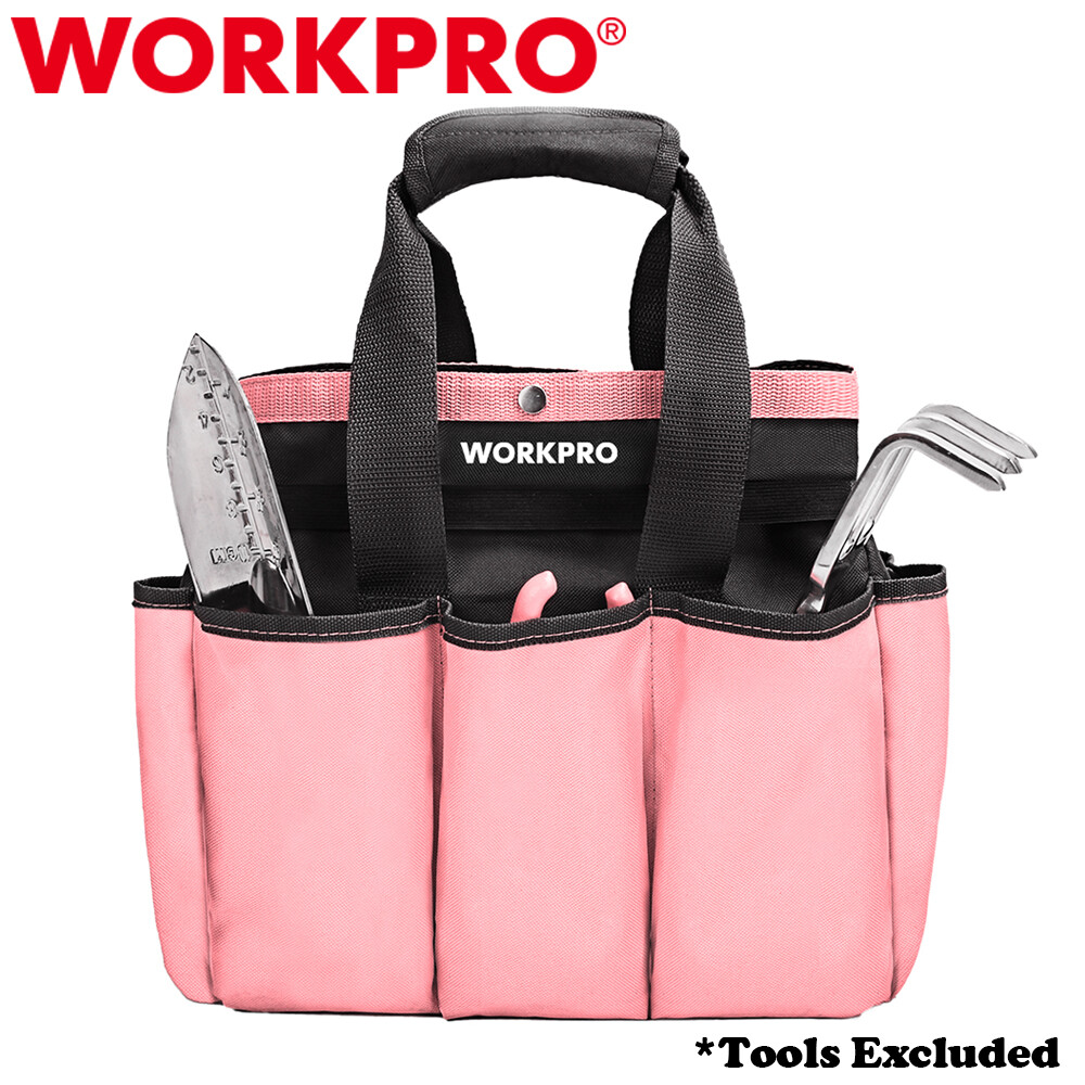 WORKPRO Garden Bag Garden Tool Tote Storage Bag w/ 8 Pockets Home Tool Organizer