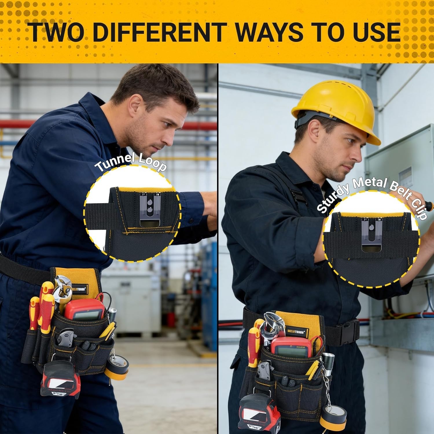 Electrician Tool Pouch Tool Belt Pouches Multiple Pockets Tool Organizer for Te