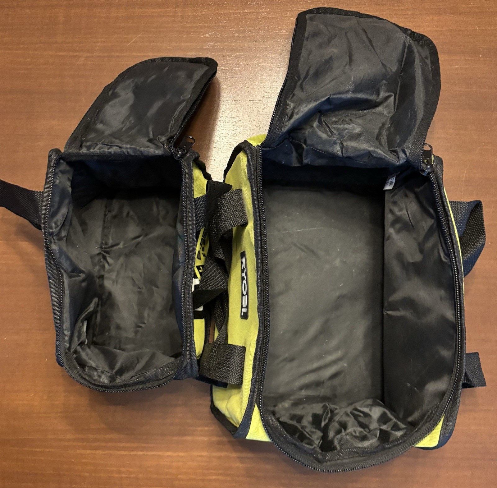 Ryobi Fabric Tool Bags Empty Lot Of 2 Green With Handles Storage Containers