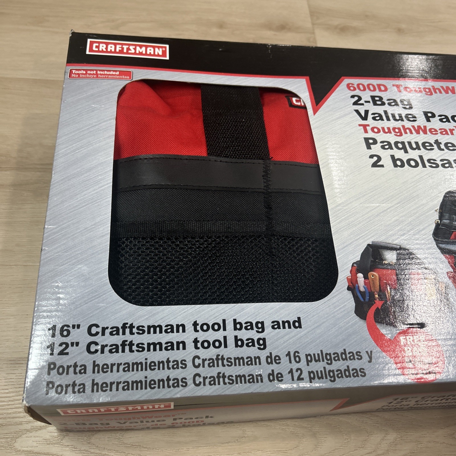 NOS Craftsman 12″ and 16″ Tool Bag 600D Toughwear Combo Set 940288.