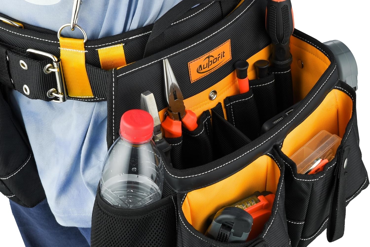 Heavy-Duty 7-Piece Tool Belt Rig: Ideal for Carpenters, Electricians & More