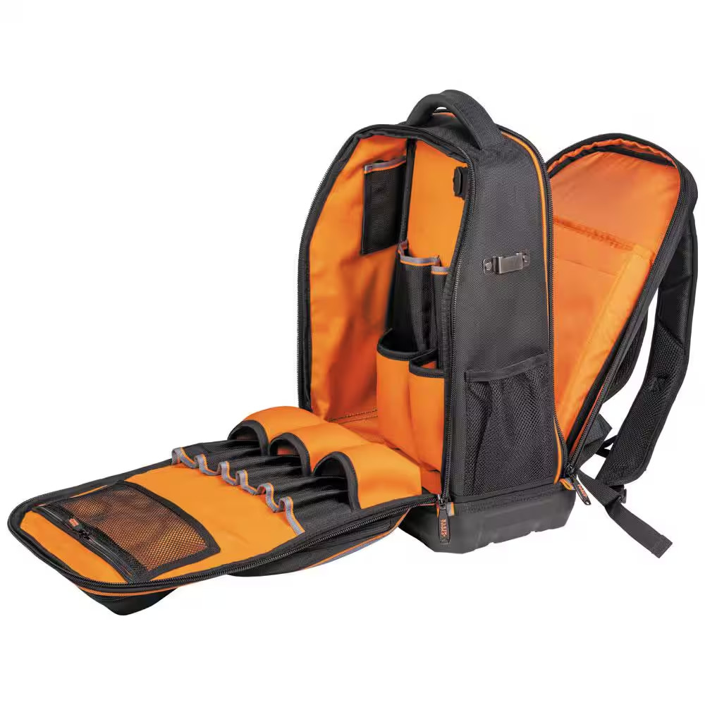 Tradesman Pro 20 in. XL Tech Tool Bag 28 Pockets Back Pack With Zipper Nylon