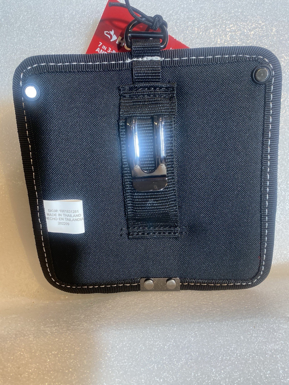Husky Tool Belt Pouch 3 Pocket Clip On 7 in Water Resistant Heavy Duty Storage