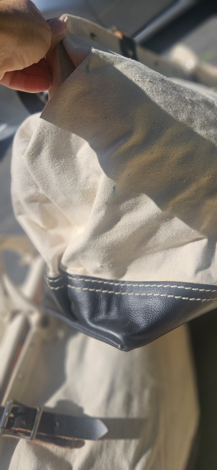 Vtg, Set/2 Huge Canvas LINEMAN UTILITY RIVETED TOOL BAGS, A TRUE FIND,Boat Totes