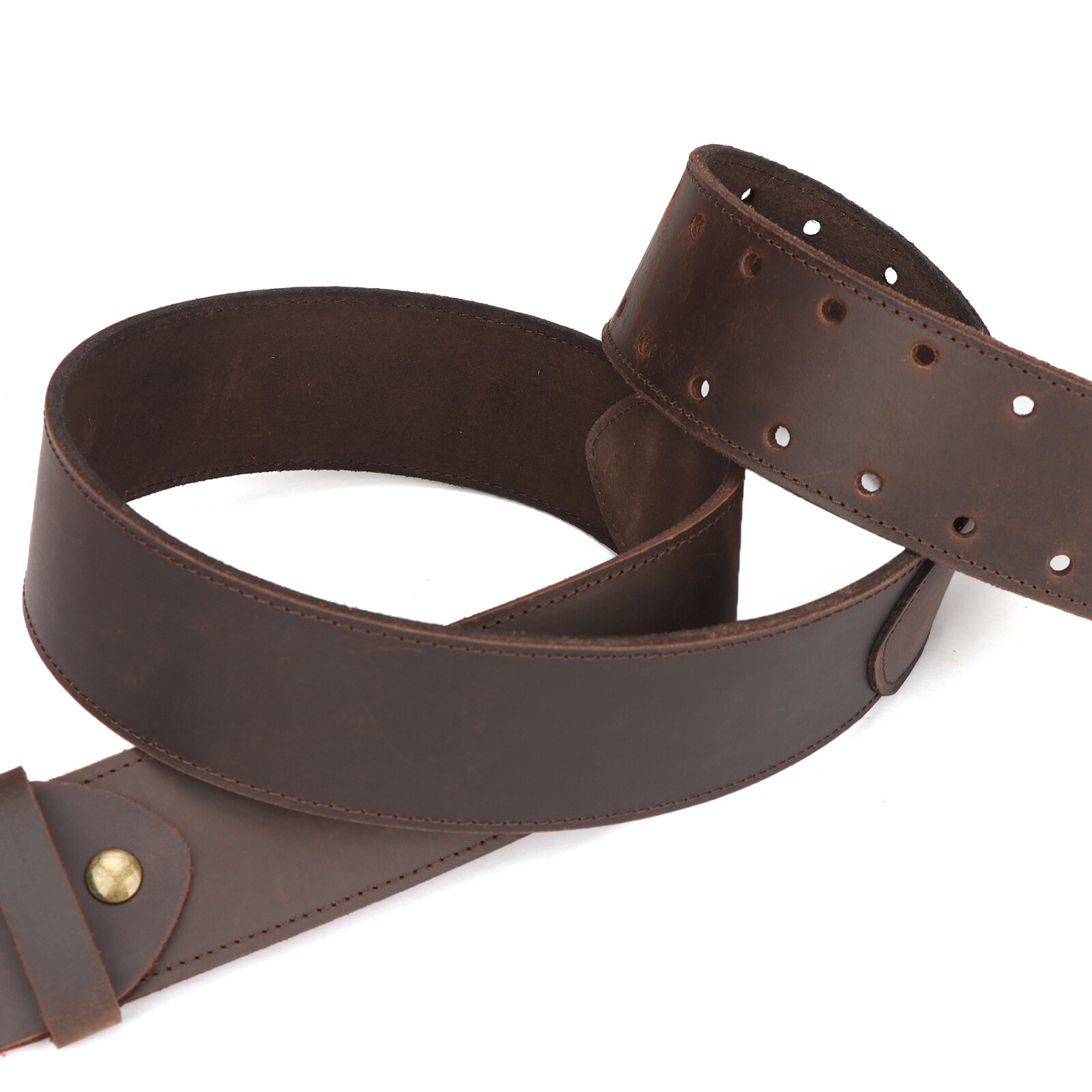 TOURBON Men 2″ Wide Workshop Pouch Holder Tool Carry Buckle Belt Leather Gift US