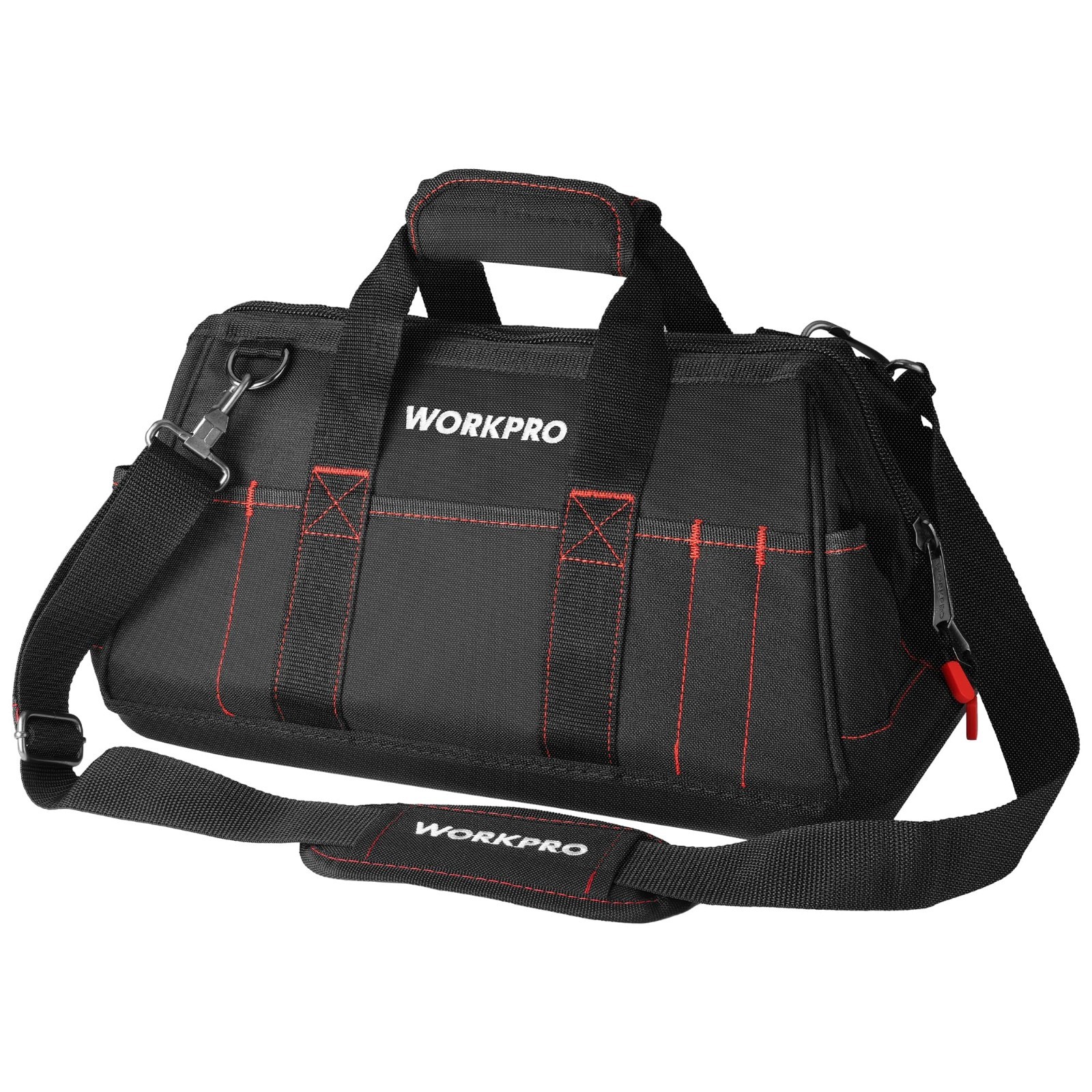 16″ Wide Mouth Tool Storage Bag with Waterproof Base, Heavy-Duty Organizer, Dura