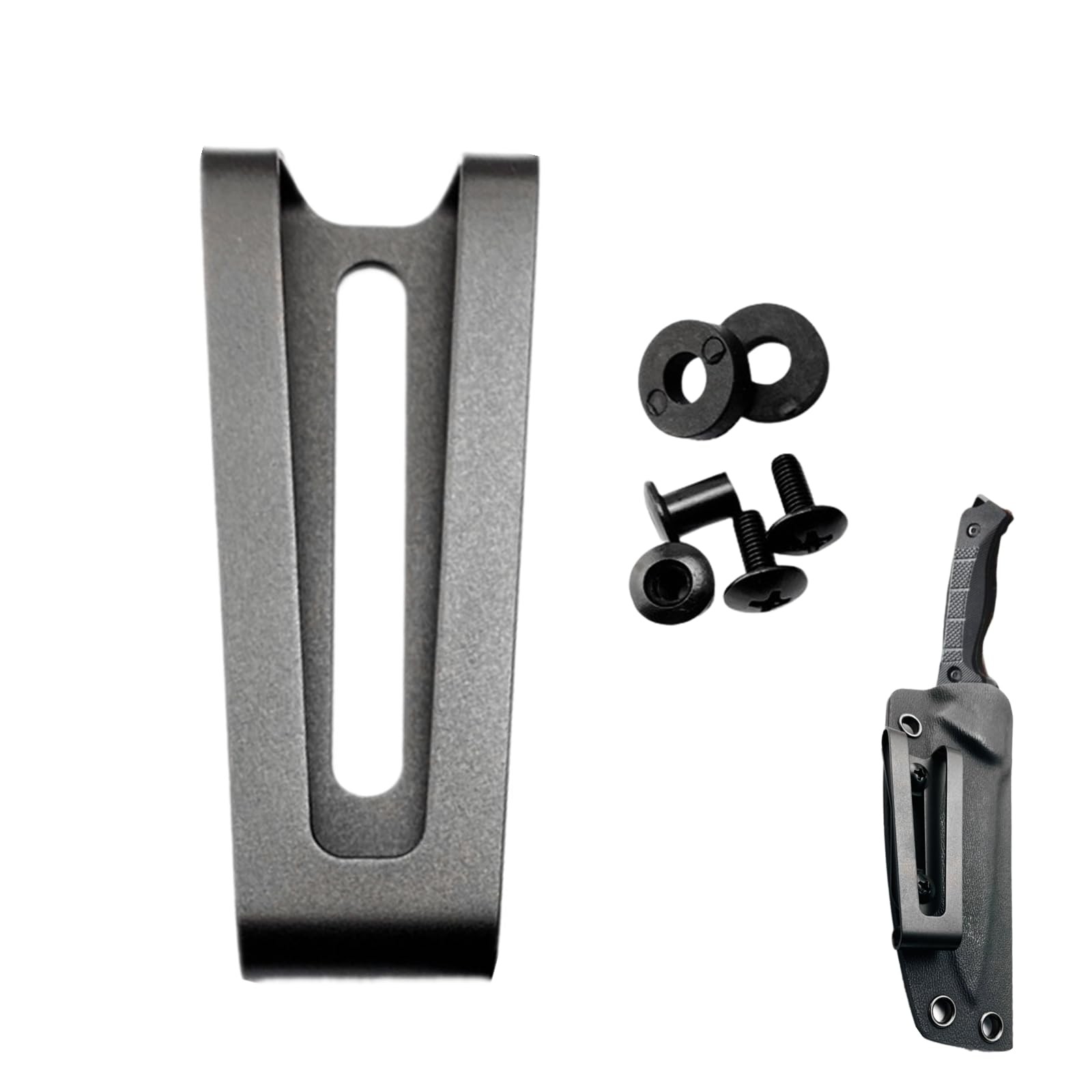 Kydex Belt Clip Professional Metal Holsters Waist Clips with Screws 1 Set Black