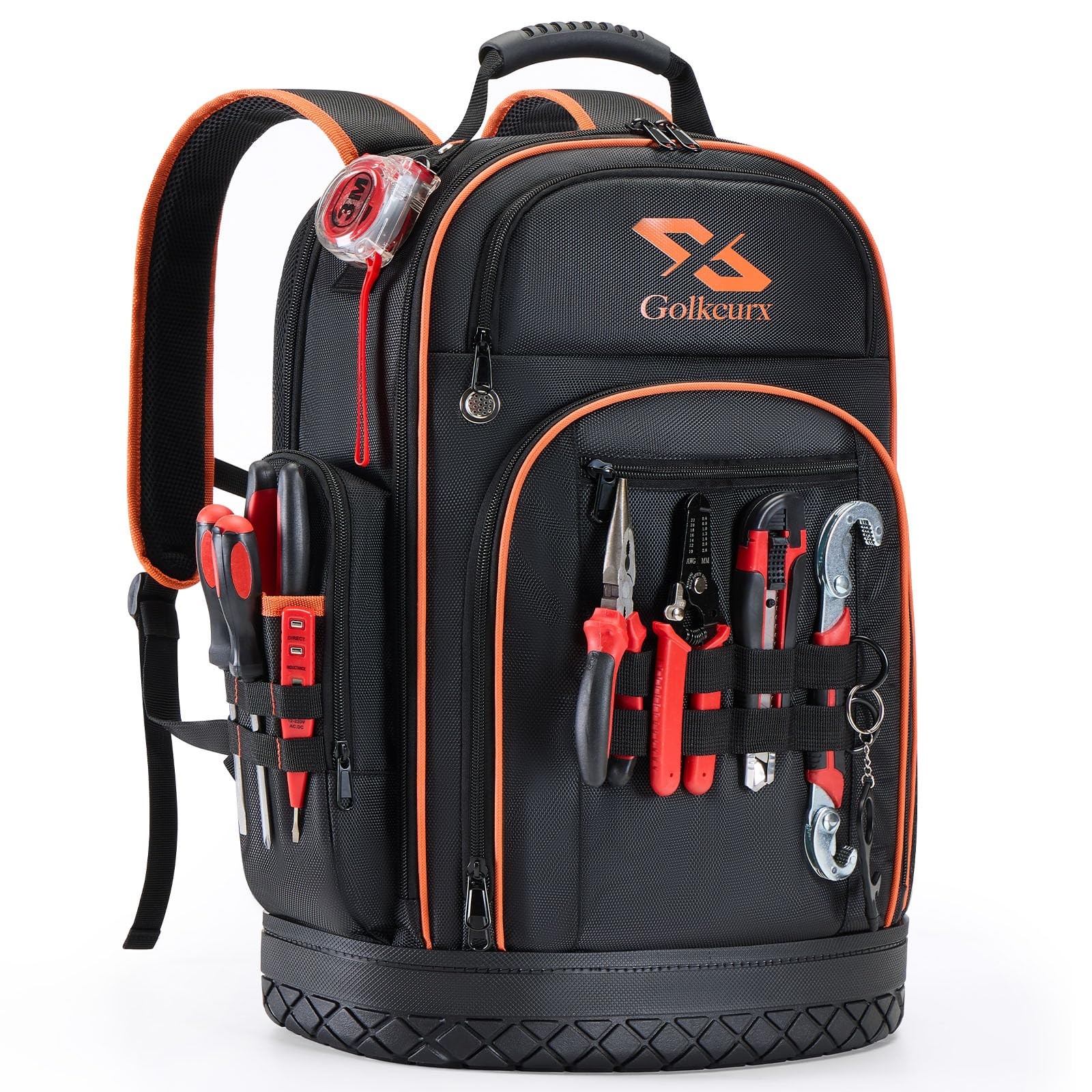 Golkcurx Tool Backpack, Heavy Duty Backpack Tool Bag, 1680D Tools Carrier for…