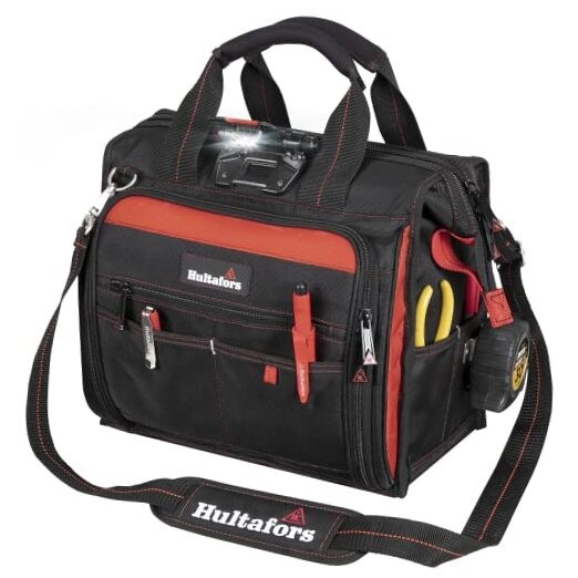 Work Gear HTL573 Lighted Technician’s Tool Bag, 55 Pockets, Heavy Duty