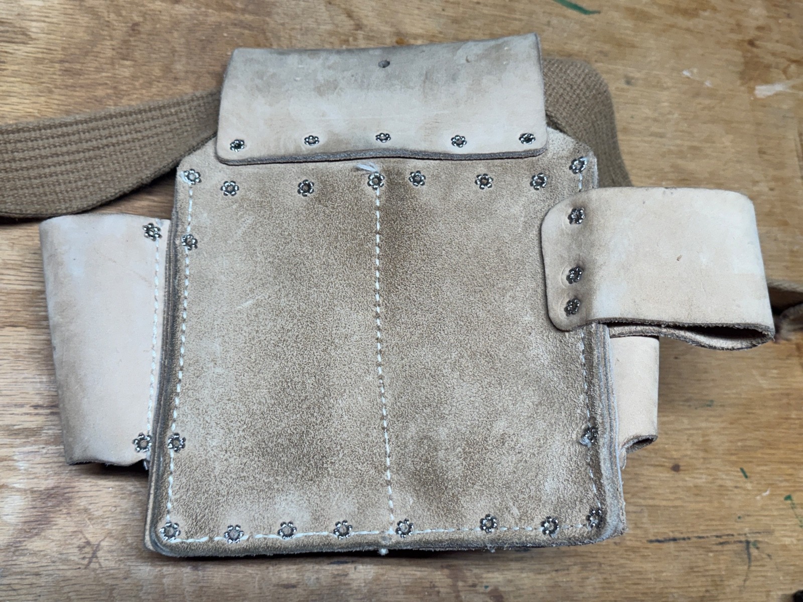 Vintage Sears Craftsman Leather Electrician’s Pouch w/Adjustable Belt 9-4580