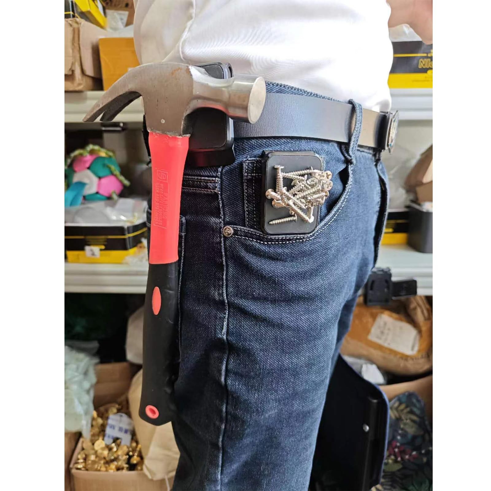 Magnetic Belt Clip Tool Holder for Belt, Strong Tool Belt Magnet, Clip On Mag…