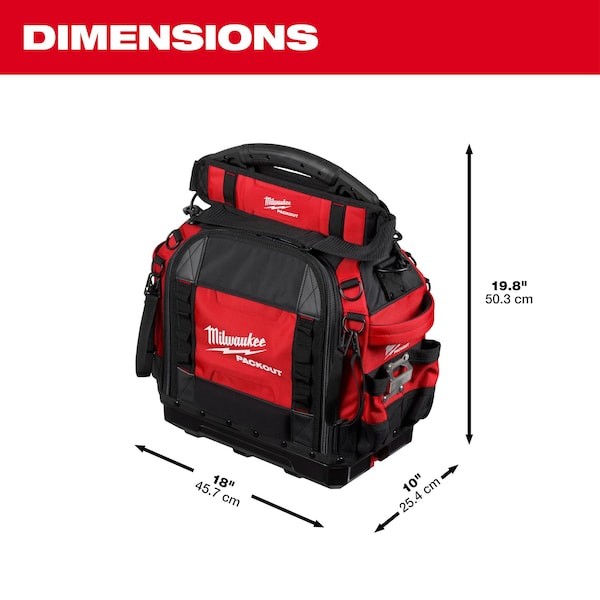 Milwaukee Tool 48-22-8316 Packout 15″ Structured Tool Bag