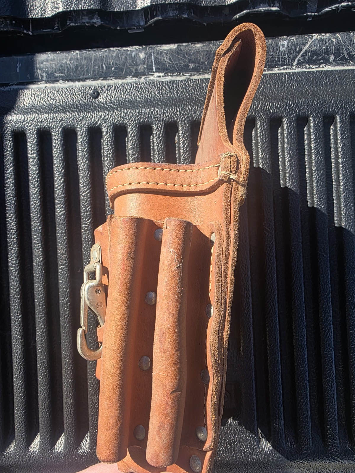 Vintage Ideal Leather Tool Belt Bag Pouch CADDY Carpenter Electrician 35-310