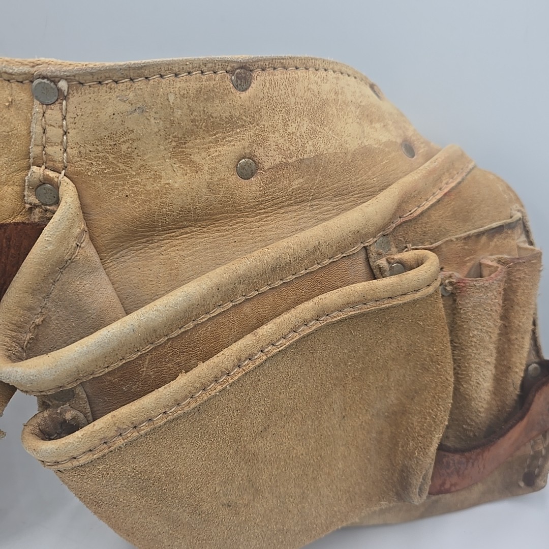 Vintage Sears Craftsman Carpenter Tool Belt Apron 45147 Heavy Top Grain Cowhide