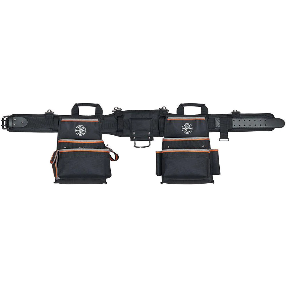 Large Tool Belt W/ Removable Pouches Polyester Weave Tradesman Pro Electricians