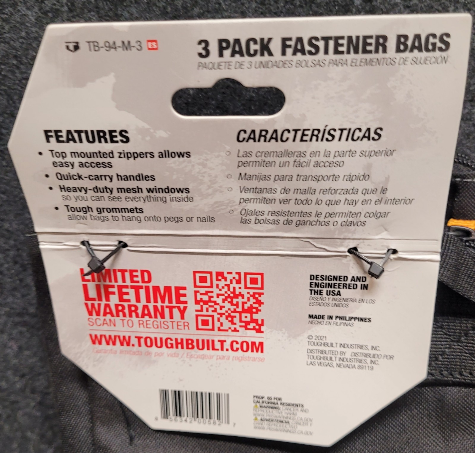TOUGHBUILT ClipTech 3pc Tool Belt Set TB-CT-111-CP + Fastener Bags + Holders