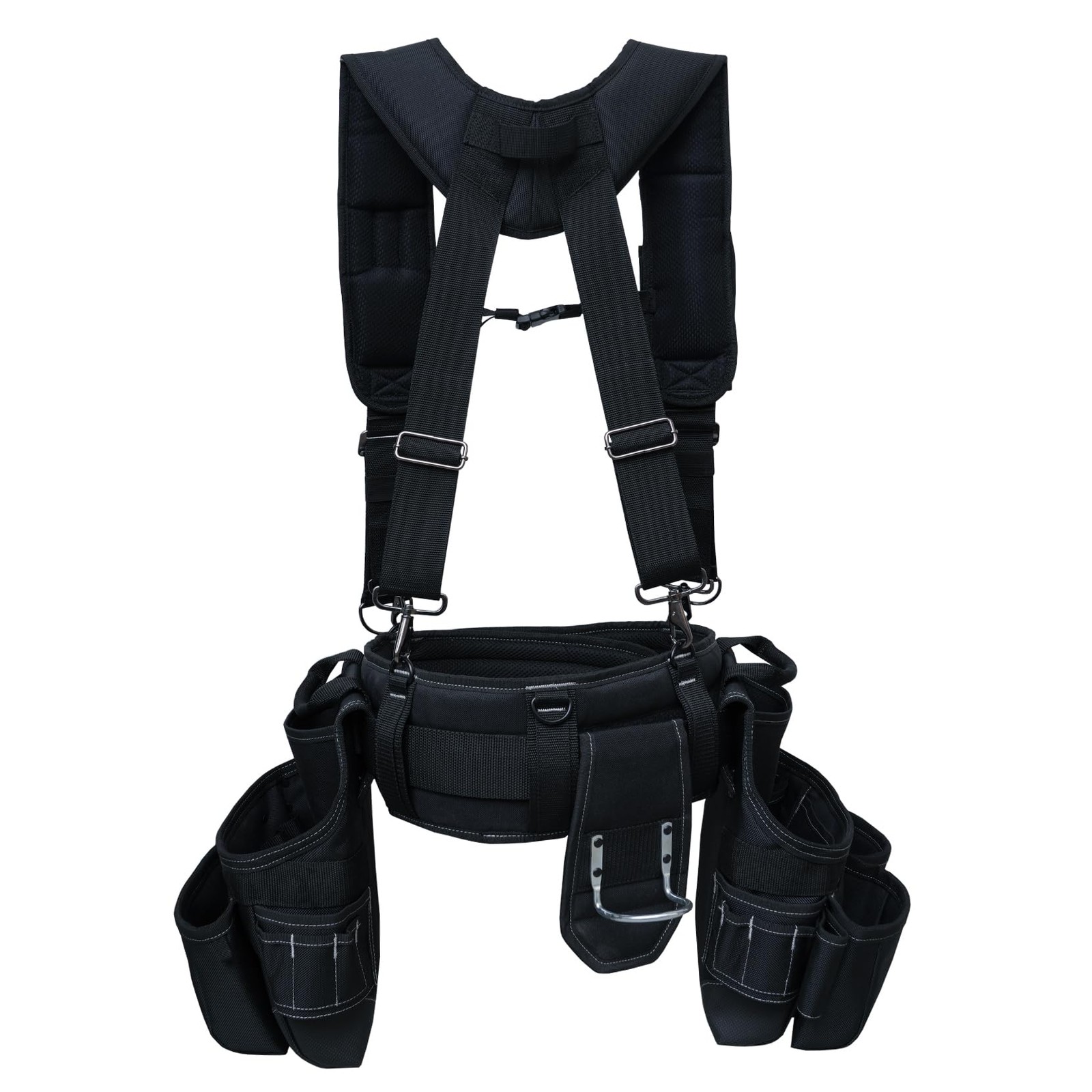 MELOTOUGH Tool Belt with Suspenders Framer Combo System, Black