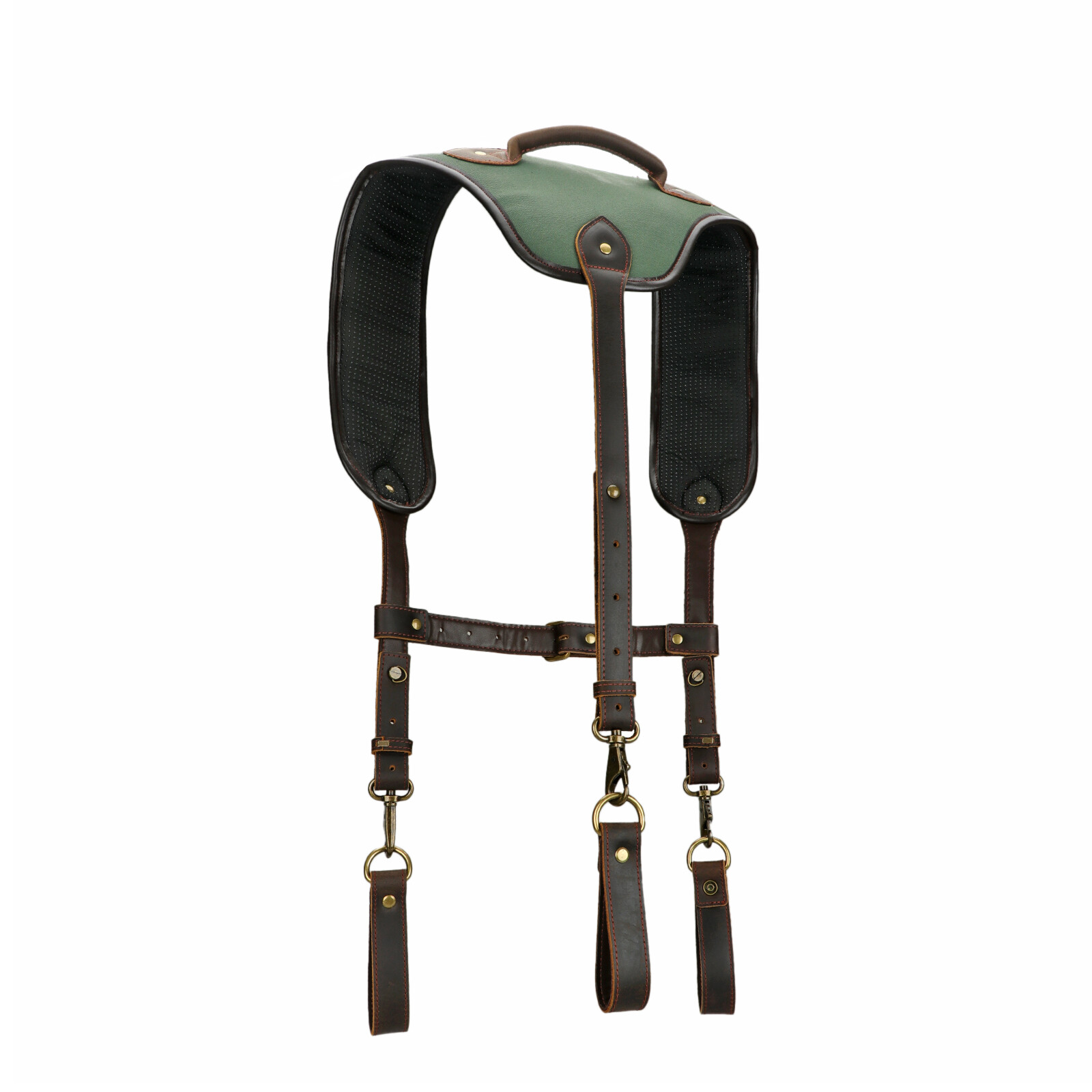 TOURBON Canvas Tool Harness Suspender Carpenter Rig Belt Contractor Holder Strap