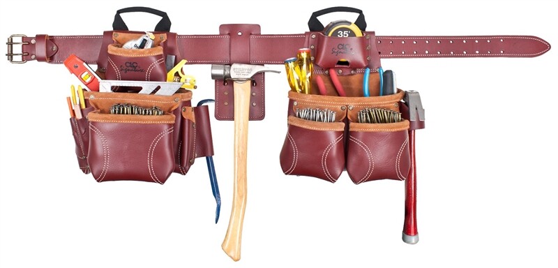 CLC Custom Leathercraft 21453X 18-Pocket Pro Framer’s HD Leather Combo System XL