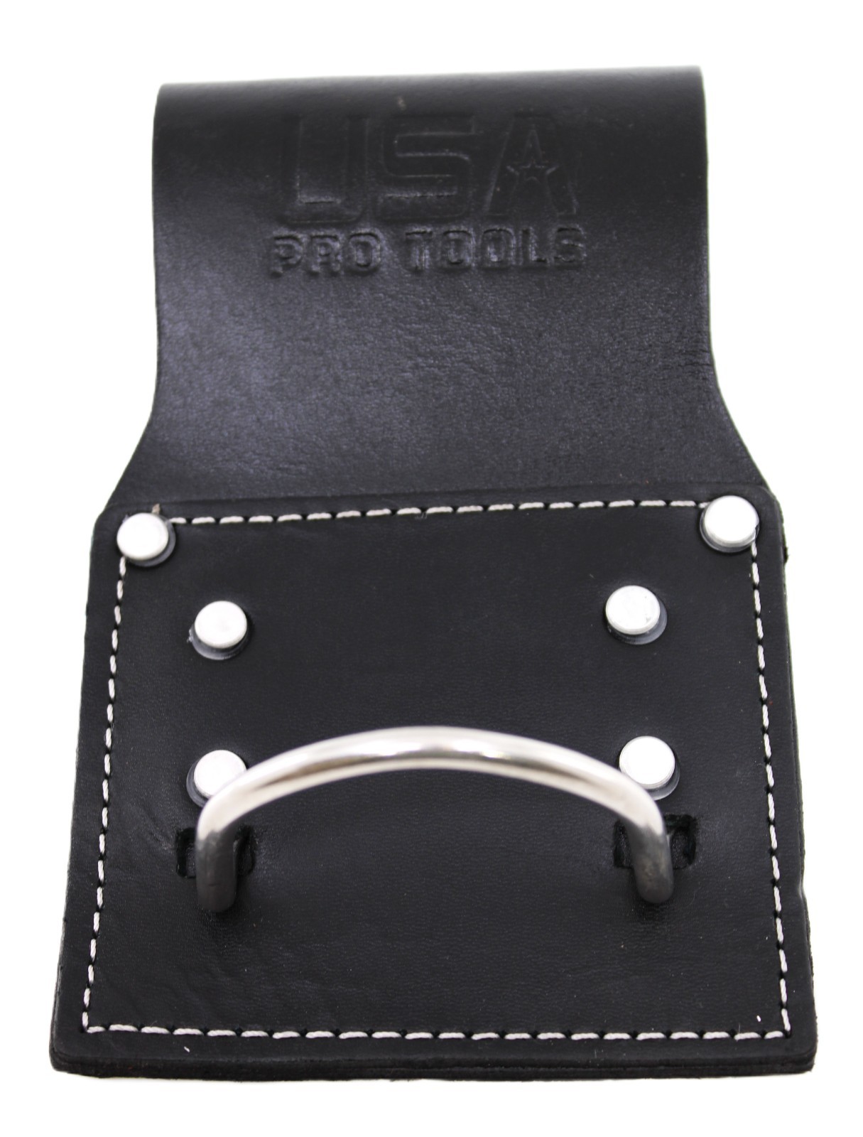 USA PRO TOOLS Grain Leather Hammer Holder – Heavy‑Duty Belt Loop with Rivets