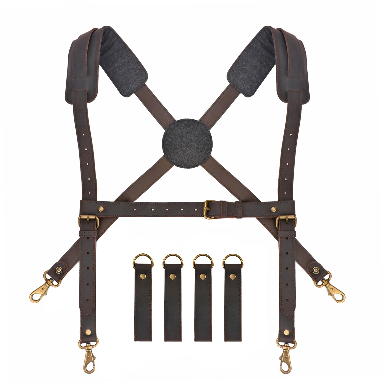TOURBON Tool Belt Suspenders Carpenter Heavy Duty Chest Strap US-Special offer
