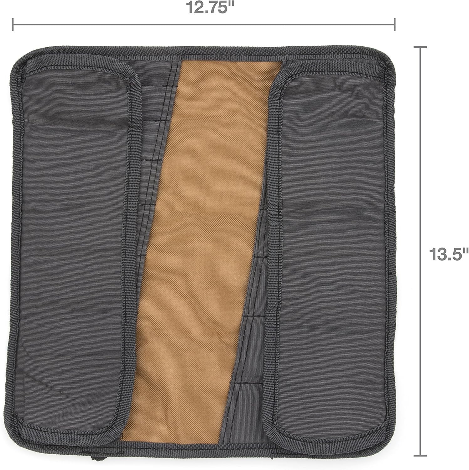 Durable Canvas Wrench Roll Organizer – 23 Pockets for Mechanics, 13.5 x 12.75 in