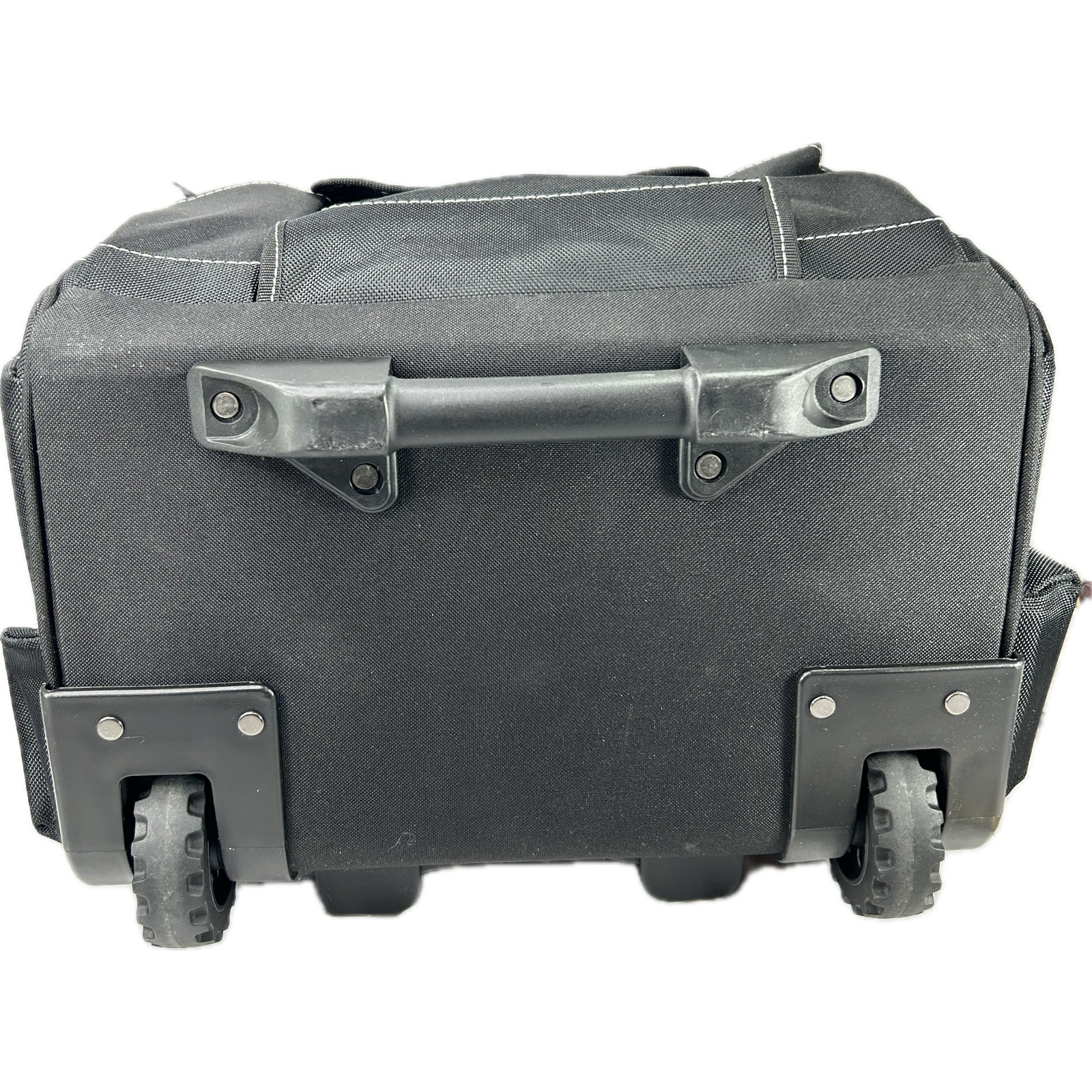 Husky 14 In. Rolling Tool Bag with 13 Pockets Red & Black