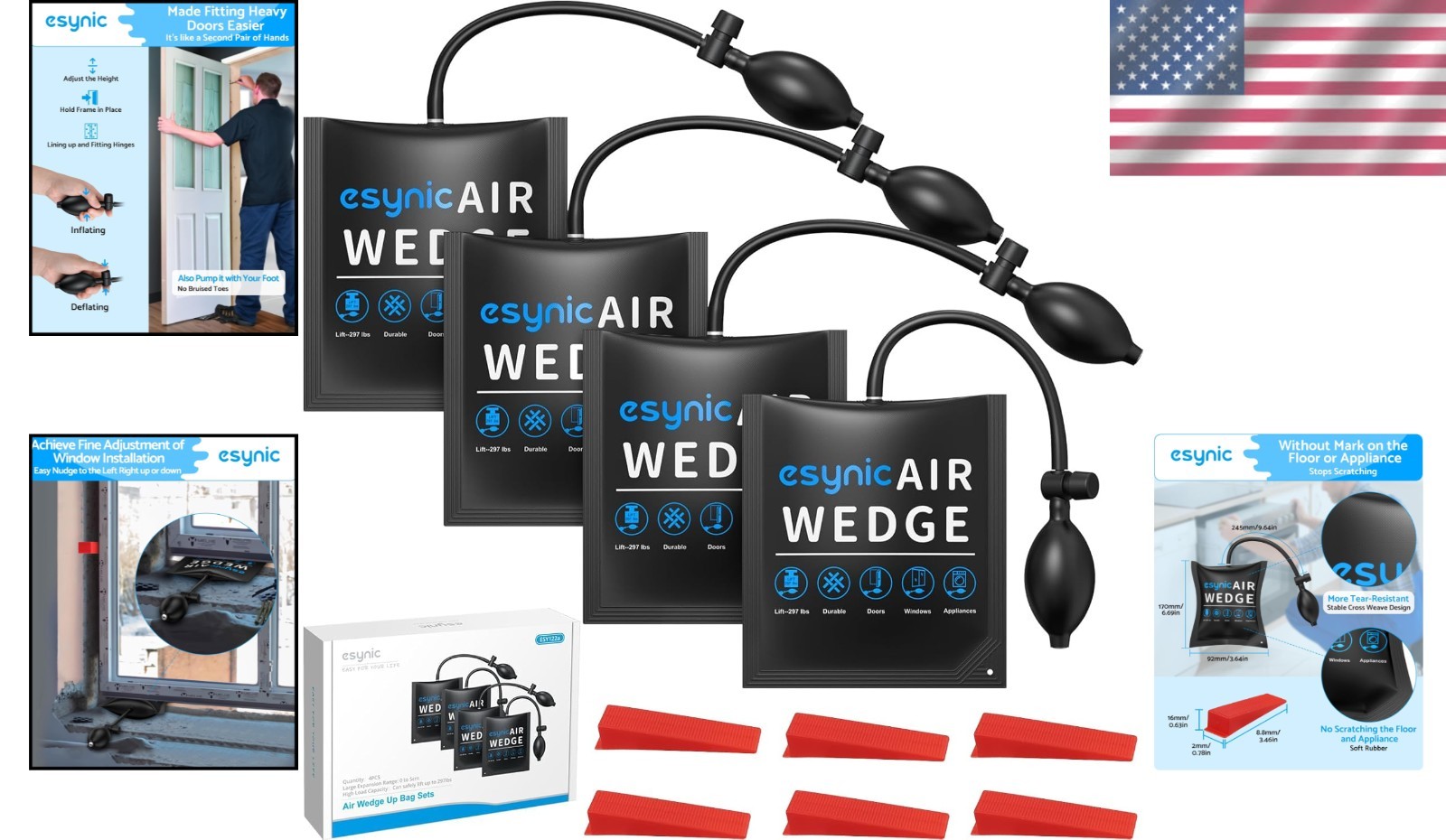 300lbs Air Wedge Kit – 2″ Lift Height