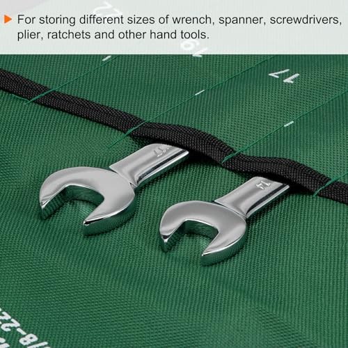 Wrench Organizer 7 Pockets 12.6″ x 11.8″ Canvas Roll Up Pouch Holder