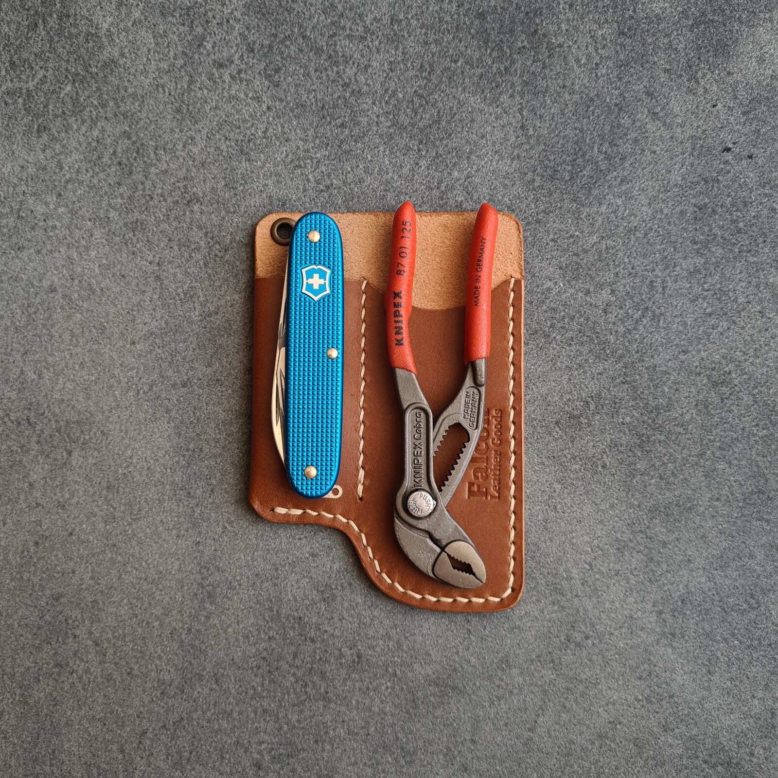 Handmade Leather Sheath for Knipex Pliers Cobra 125 and SAK