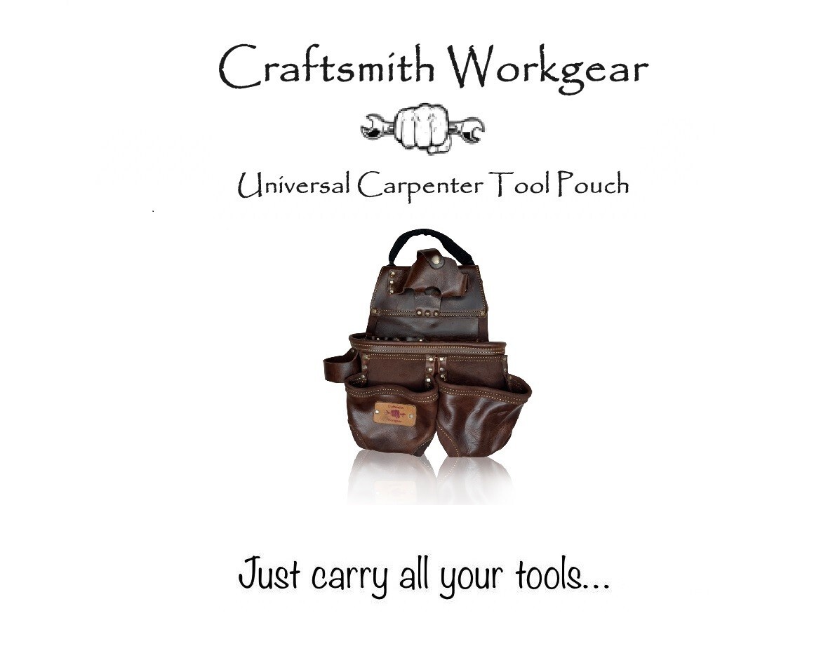 Oil Tan Leather Tool Bag Framer Electrician Carpenter Leather Bag Drill Holder