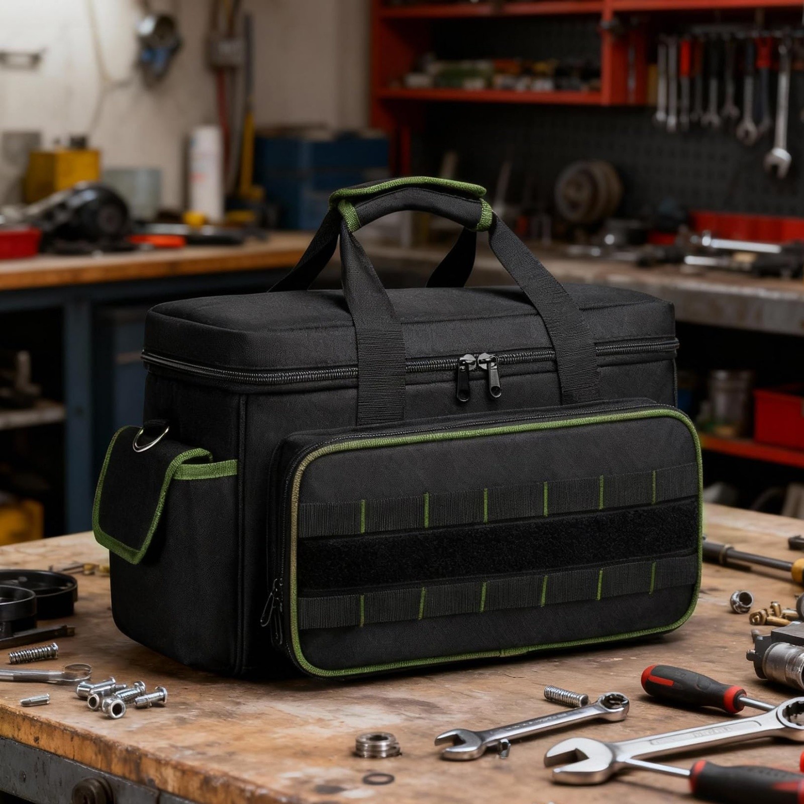 17-Inch Tool Bag Premium Oxford Tool Organizer Adjustable Shoulder Strap
